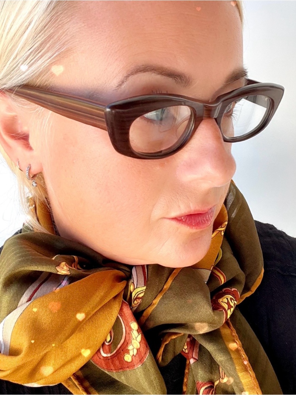 Vintage 50-60s Wood Grain Pattern Glasses